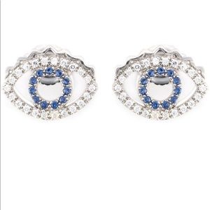 Kenzo metallic evil eye earrings